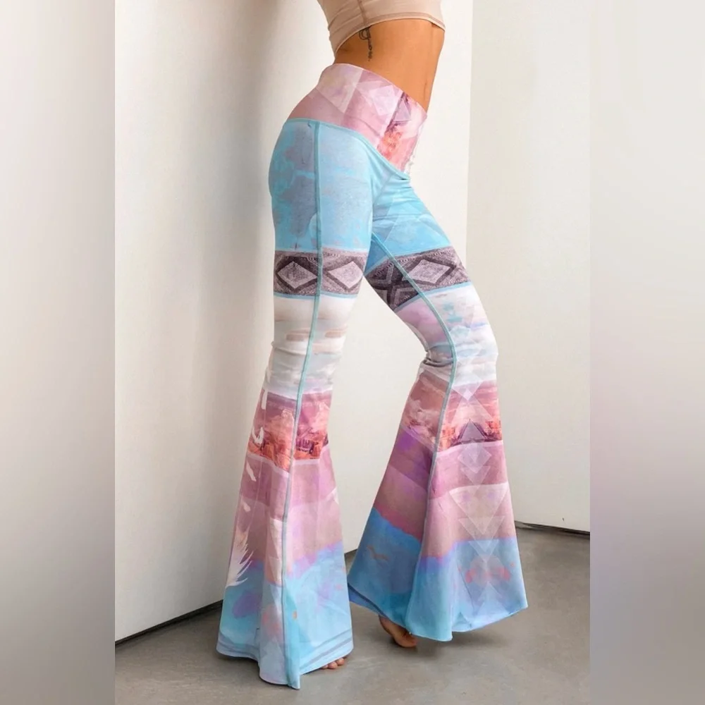 Teeki Tarot Magic Long Bell Bottom Flare Pants - Picture 3 of 9